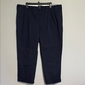 Lands End Navy Blue Cotton Pants Size 42X27